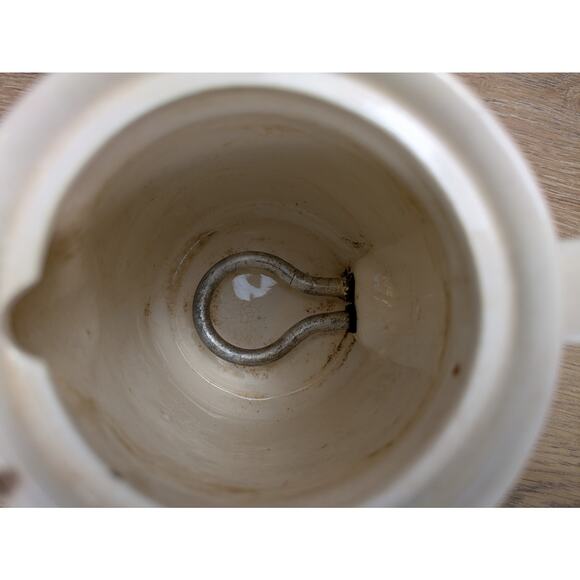 Vintage Blue Onion Ceramic Ironstone Electric Tea Pot White Blue Floral - Picture 10 of 11